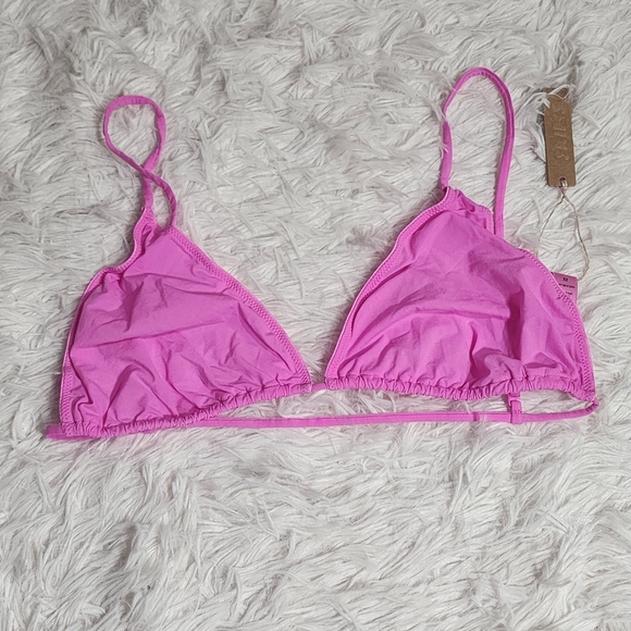 SKIMS Plunge Bras | Womens Micro Cording String Triangle Bra Neon Orchid/ 2X/NWT - Picture 2 of 8